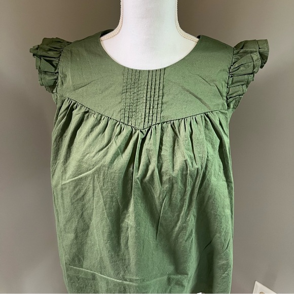 J. Crew Factory Pleated ruffle top - Picture 4 of 8